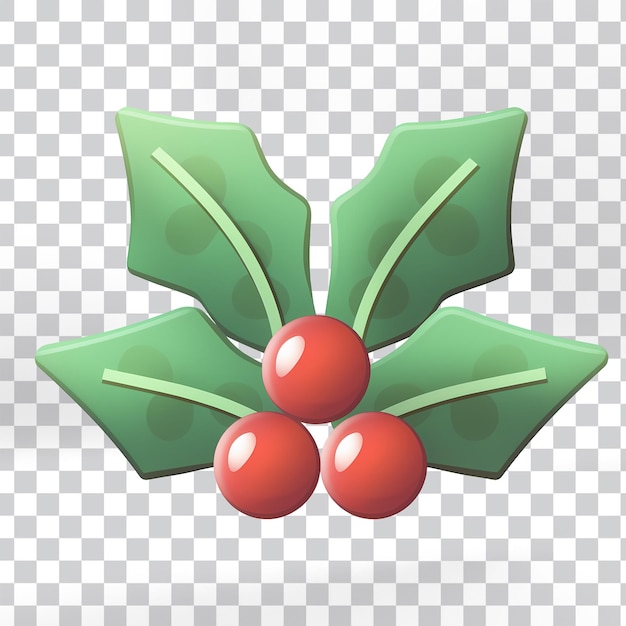 PSD psd 3d a mistletoe illustration