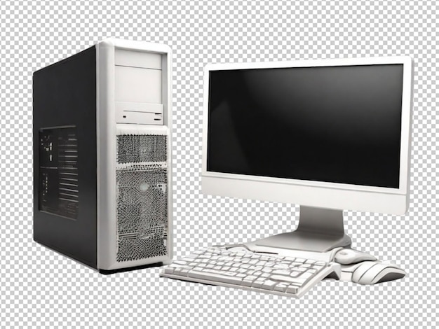 PSD psd of a 3d modern computer on transparent background