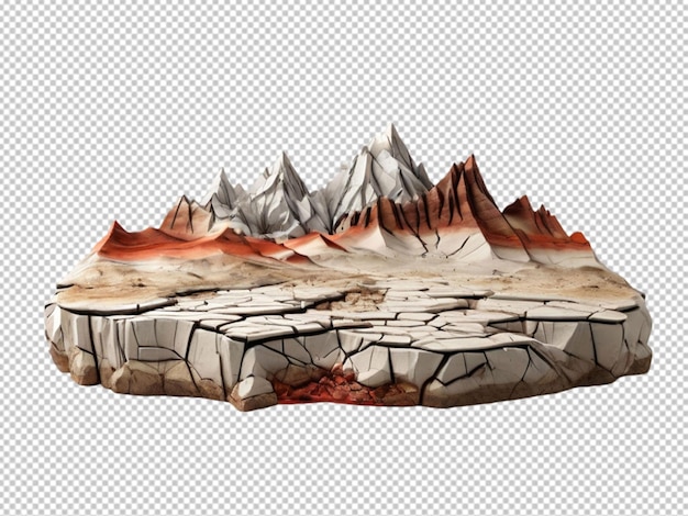 Psd of a 3d mountains field