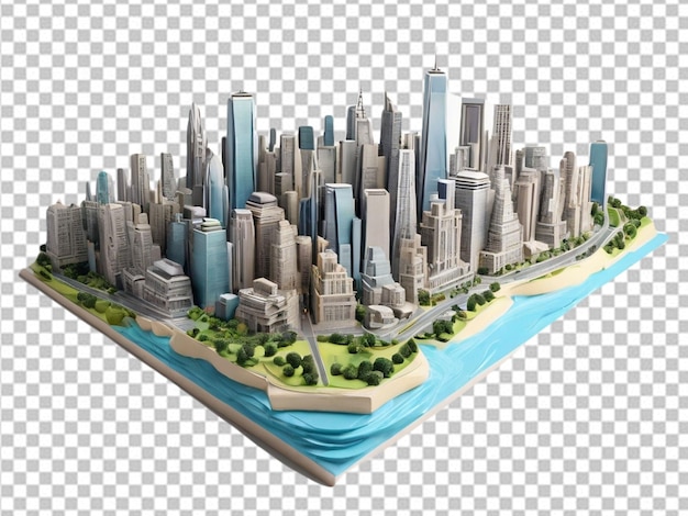 PSD psd di una città di new york 3d