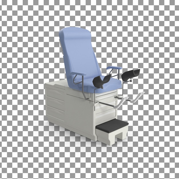 psd 3d office chair icon on isolated and transparent background