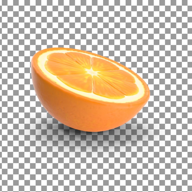 PSD psd 3d orange icon on isolated and transparent background