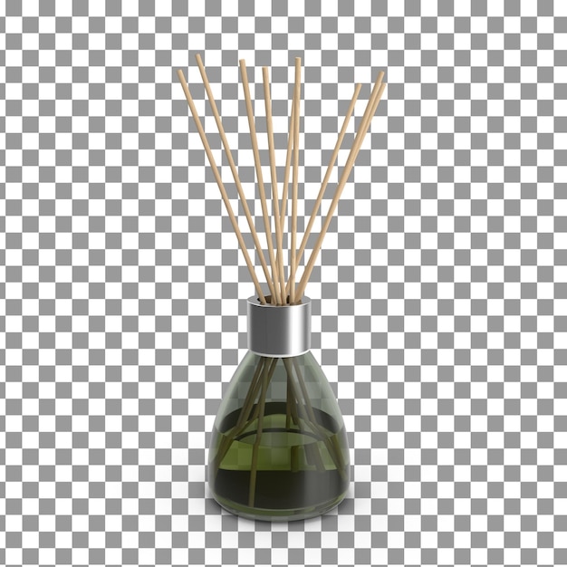 PSD 3D Perfume bottle Top on isolated and transparent background
