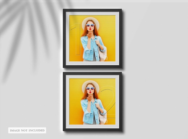 Psd 3d photo frame mockup