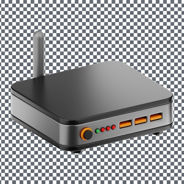 PSD 3D Power bank icon on Isolated and transparent background