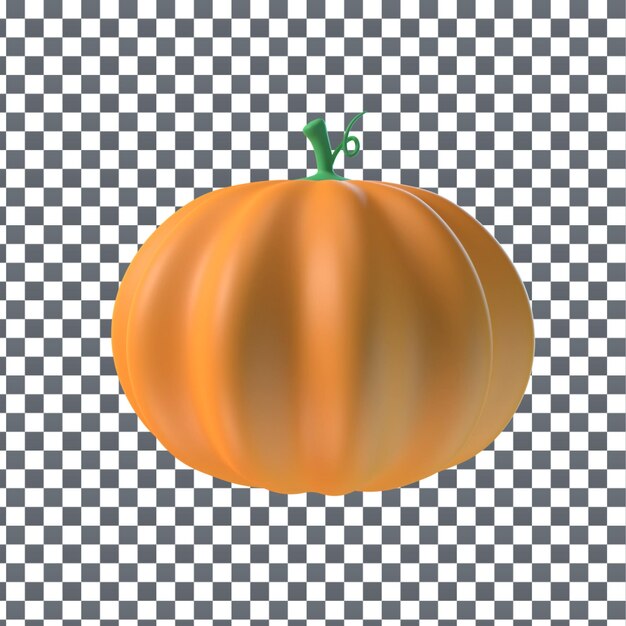 psd 3d pumpkin icon on isolated and transparent background