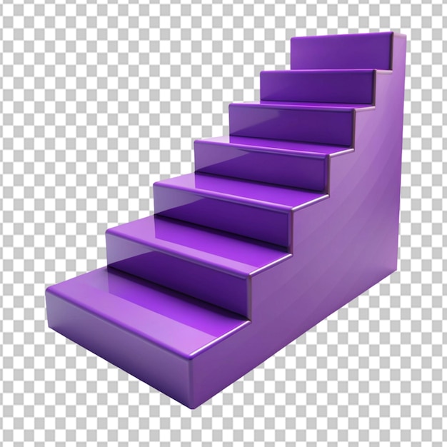 PSD psd 3d purpurowe schody podium clipart na przezroczystym tle