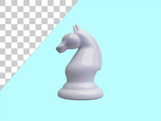 PSD psd 3d rendering realistico di un pezzo di scacchi su uno sfondo trasparente