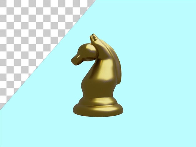 PSD psd 3d realistic rendering of a chess pieces on a transparent backgroud