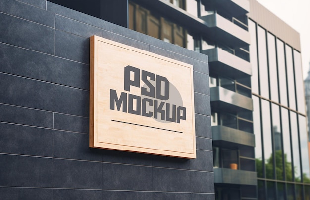 PSD 3D-realistisch logo-mockup