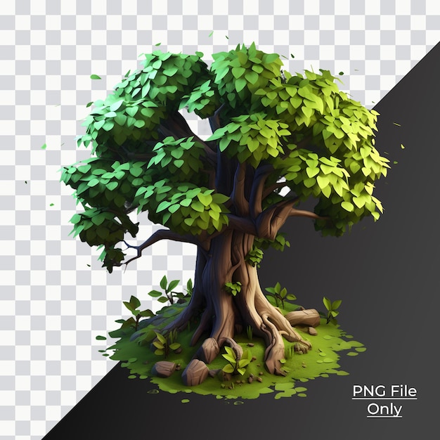 PSD psd 3d reality tree soft smooth lighting