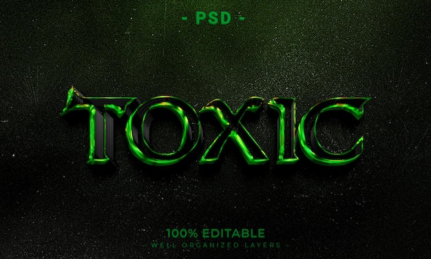 PSD 3D redigerbar teksteffekt og logoeffekt-mockup med mørk abstrakt bakgrunn
