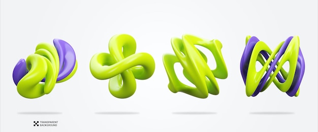 PSD 3D レンダリング アブストラクト フォーム アイコン