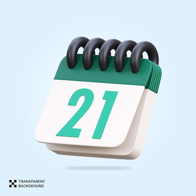 PSD psd 3d render calendar icon