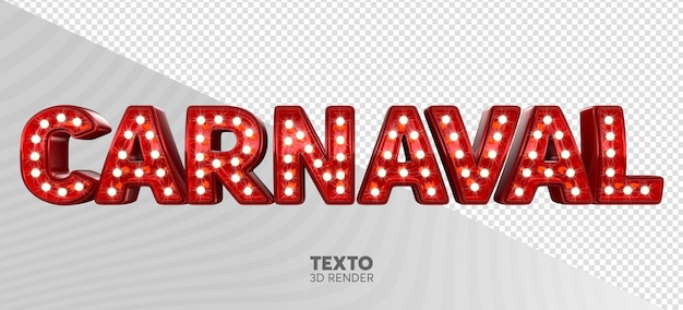 PSD psd 3d render carnival logo with realistic texture