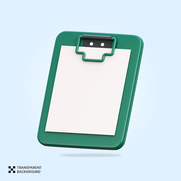 Psd 3d render clipboard icon