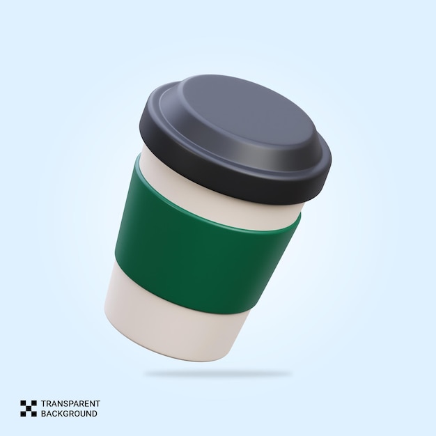 PSD psd 3d render coffe cup icon