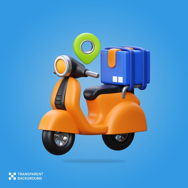 PSD 3D render of delivery tracking icon illustration
