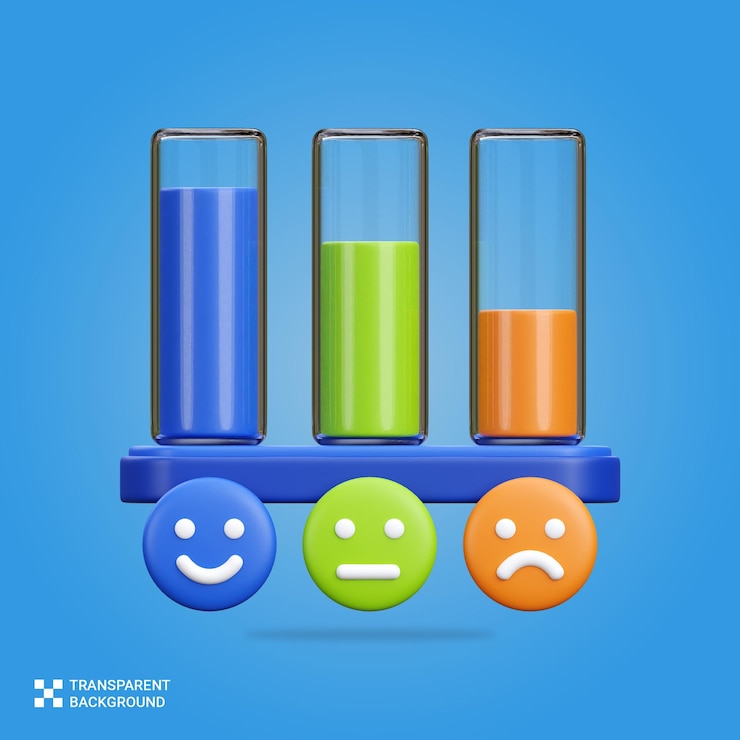 PSD psd 3d render feedback chart icon illustration