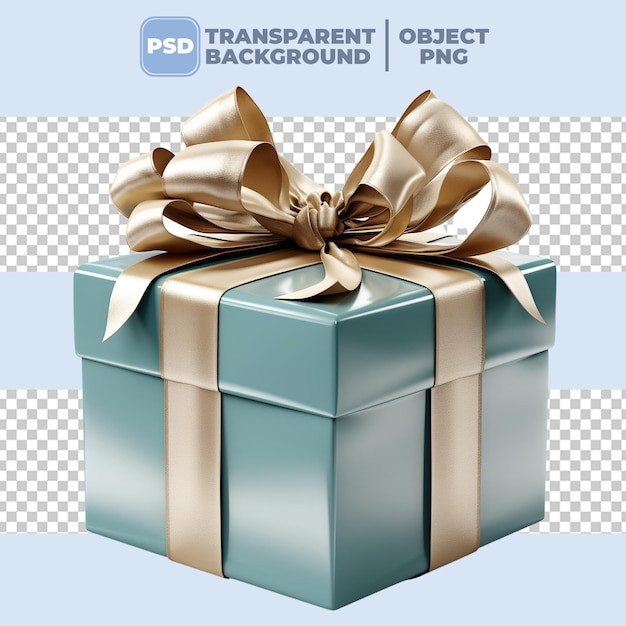 Psd 3d render gift box transparent background png