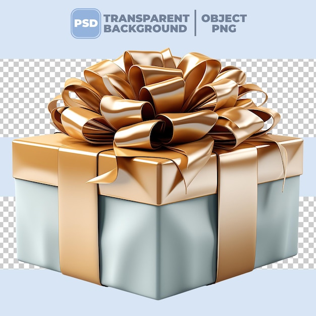 Psd 3d render gift box sfondo trasparente png