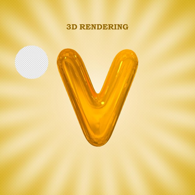 Psd 3d render gouden