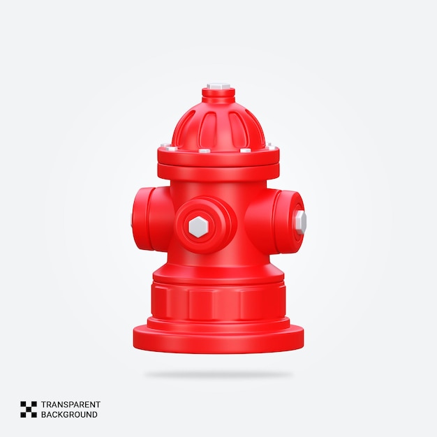 PSD psd 3d render hydrant icon