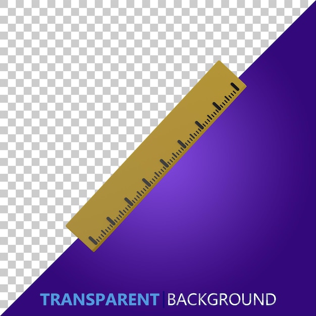 Psd 3 d レンダリング図黄色の定規