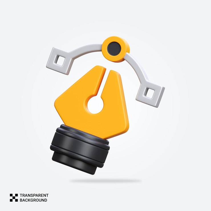 PSD psd 3d render pen tool icon