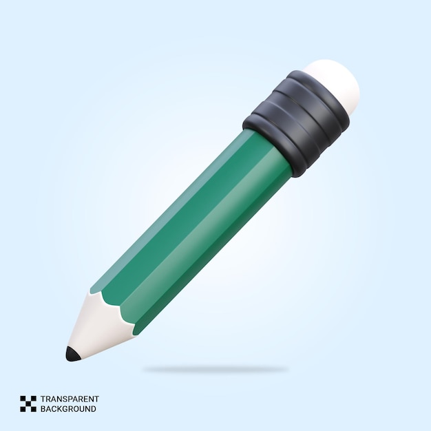 PSD psd 3d render pencil icon