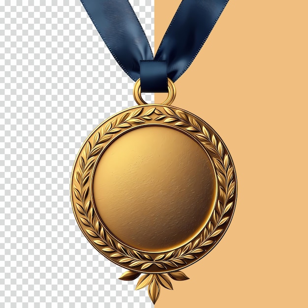 PSD psd 3d render realistyczny złoty medal izolowany na białym izolowanym tle