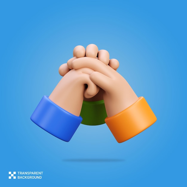 psd 3d render of teamwork