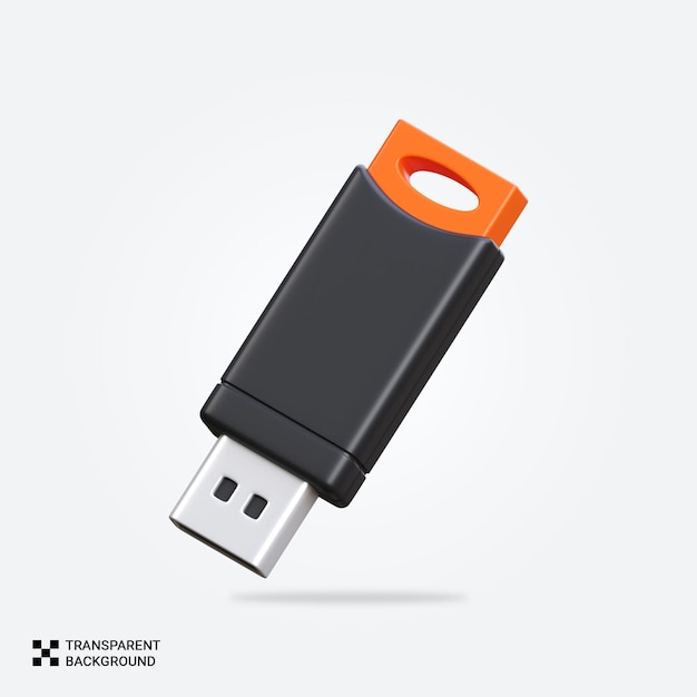 PSD iconica della scheda flash usb per il rendering psd 3d