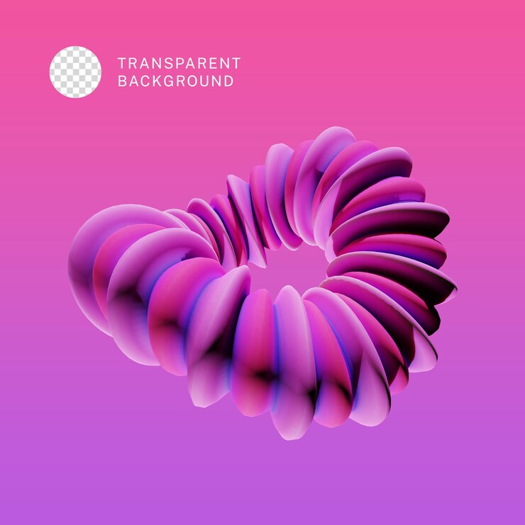 PSD psd 3d rendering abstract dispersion gradient object
