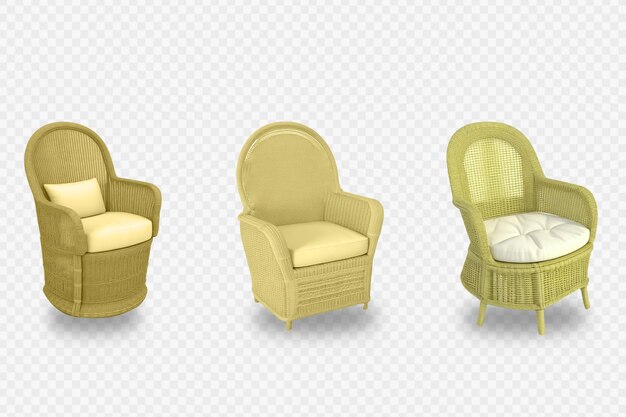 PSD psd 3d rendering armchair