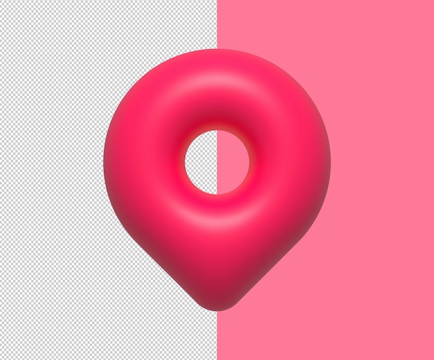 PSD 3d rendering of location pin icon