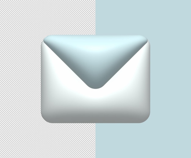 Psd 3d rendering of mail envelop