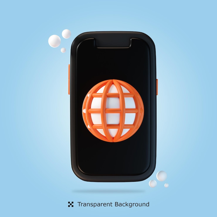 PSD psd 3d rendering phone internet 3d icon isolated illustration