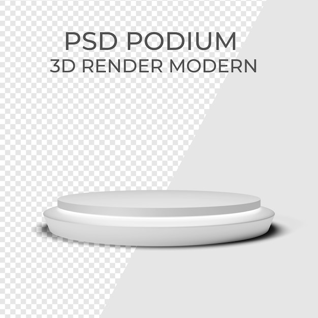 PSD psd 3d-rendering van het witte podium