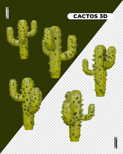 PSD psd 3d rendering van mexico icon design en cactus voor festa junina
