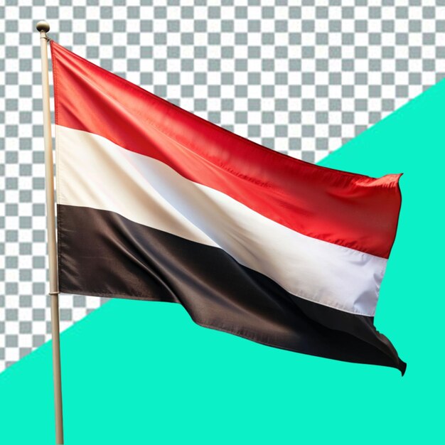 PSD psd 3d rendering yemen flag middle east nation fluttering and no fluttering