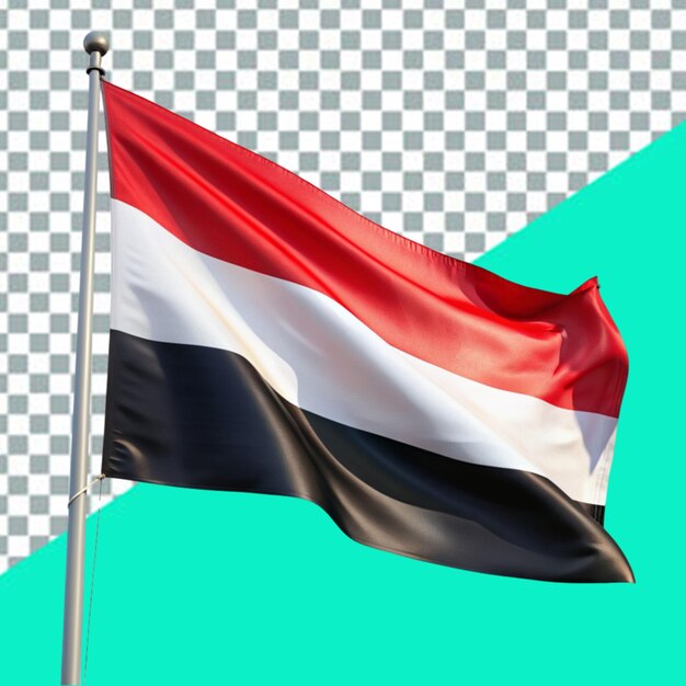 PSD psd 3d rendering yemen flag middle east nation fluttering and no fluttering