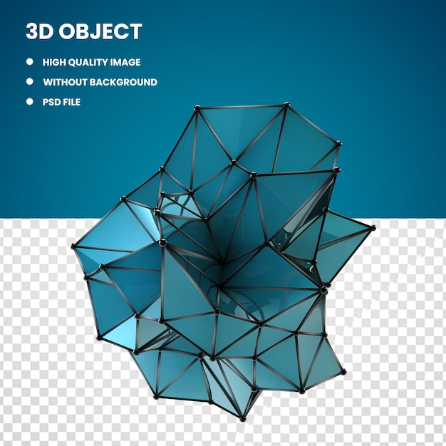 PSD 3d-renderöity Plexus-rakenne