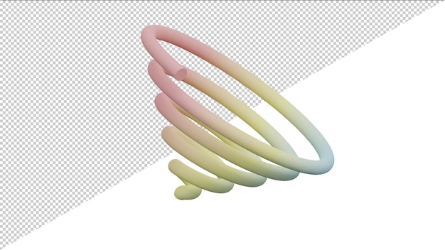 PSD psd 3d renderowania geometryczny kształt spiralny gradient