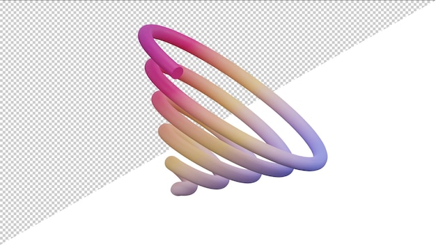 Psd 3d Renderowania Geometryczny Kształt Spiralny Gradient