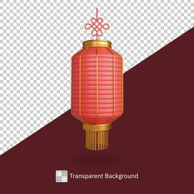 PSD 3d renderowanie chińskiej ikony latarni