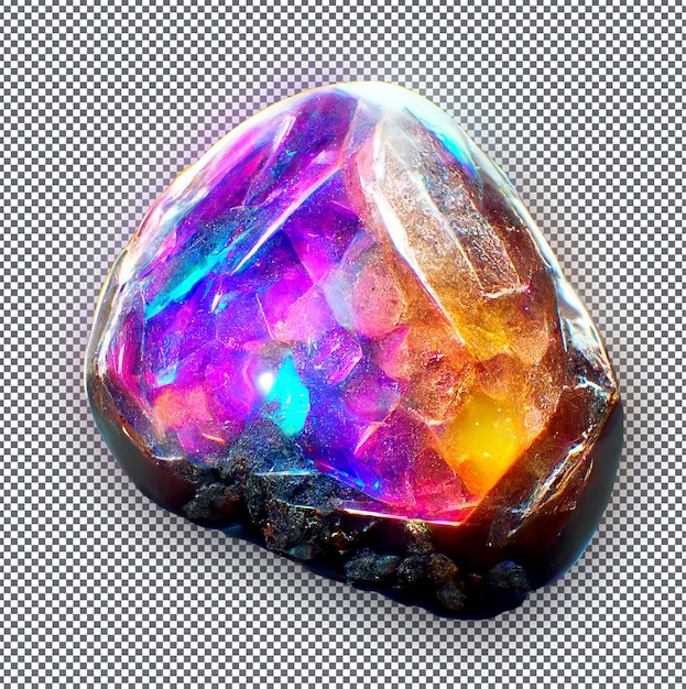 PSD psd 3d rock icon on isolated and transparent background