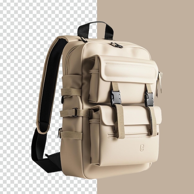 PSD psd 3d school backpack on isolated transparent background