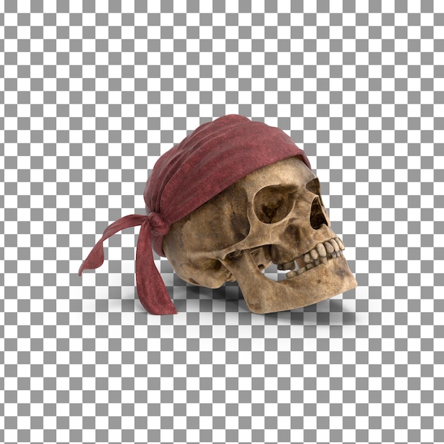 PSD psd 3d skull on isolated and transparent background