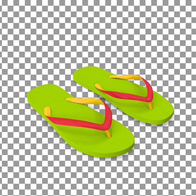 PSD psd 3d slippers op geïsoleerde en transparante achtergrond